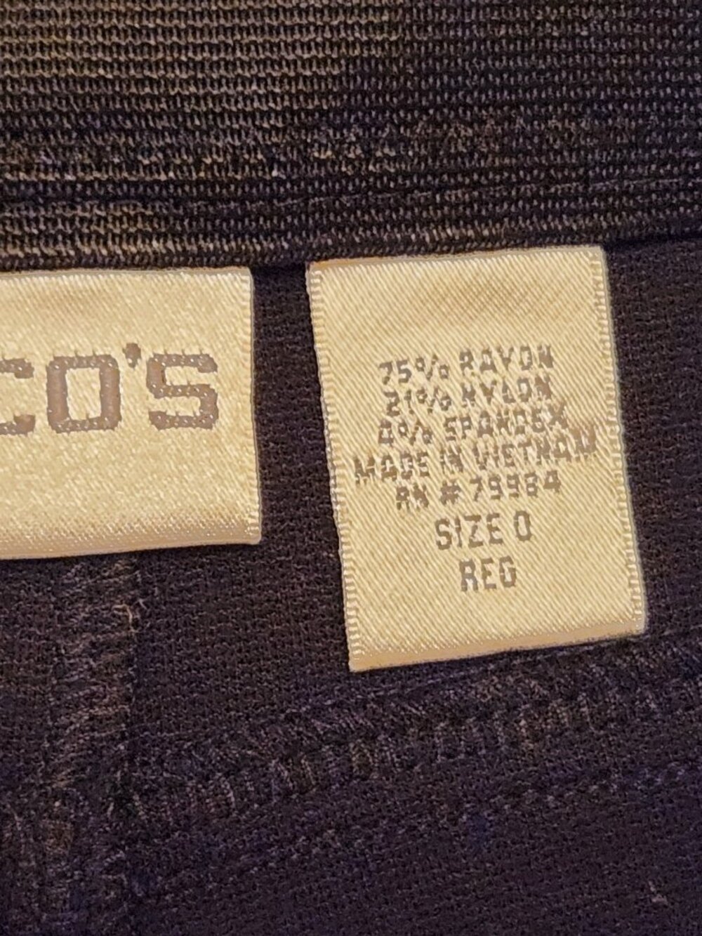 Chico's leggings sz 0 sz 4 black GUC - Picture 4 of 4